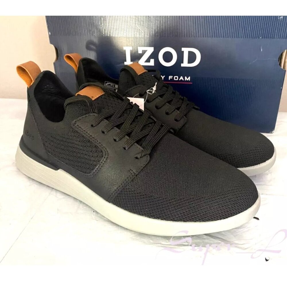 NEW IZOD Men's Bannnister Memory Foam Lace-up Sneaker Shoes
